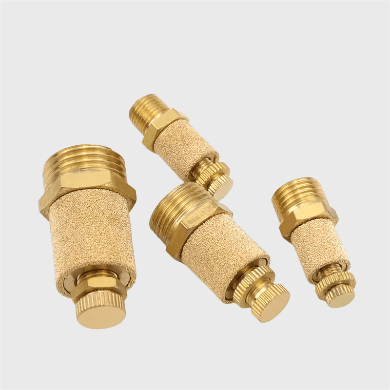 10 X Silenziatori / Filtri Sfiato In Bronzo Sinterizzato - 3/8 NPT - Adsens BV-38 Per Pneumatica